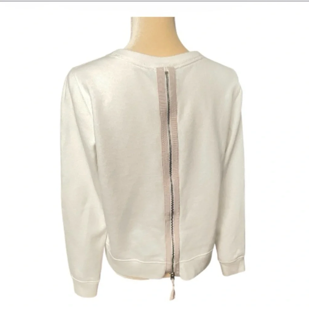 Abercrombie & Fitch White Lace Detail Sweatshirt Sz S